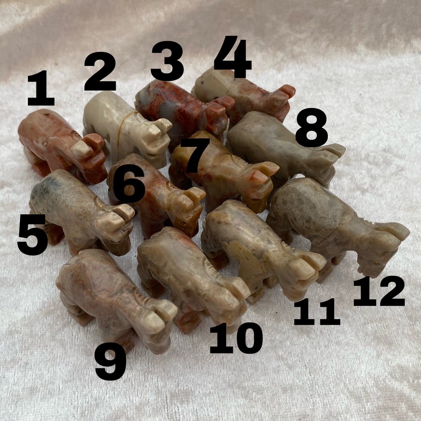 Soapstone donkeys