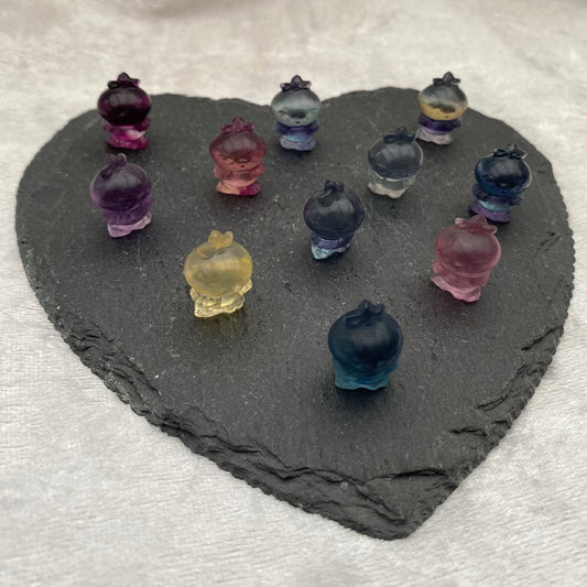 Mini Rainbow Fluorite Pokémon Torchic carvings
