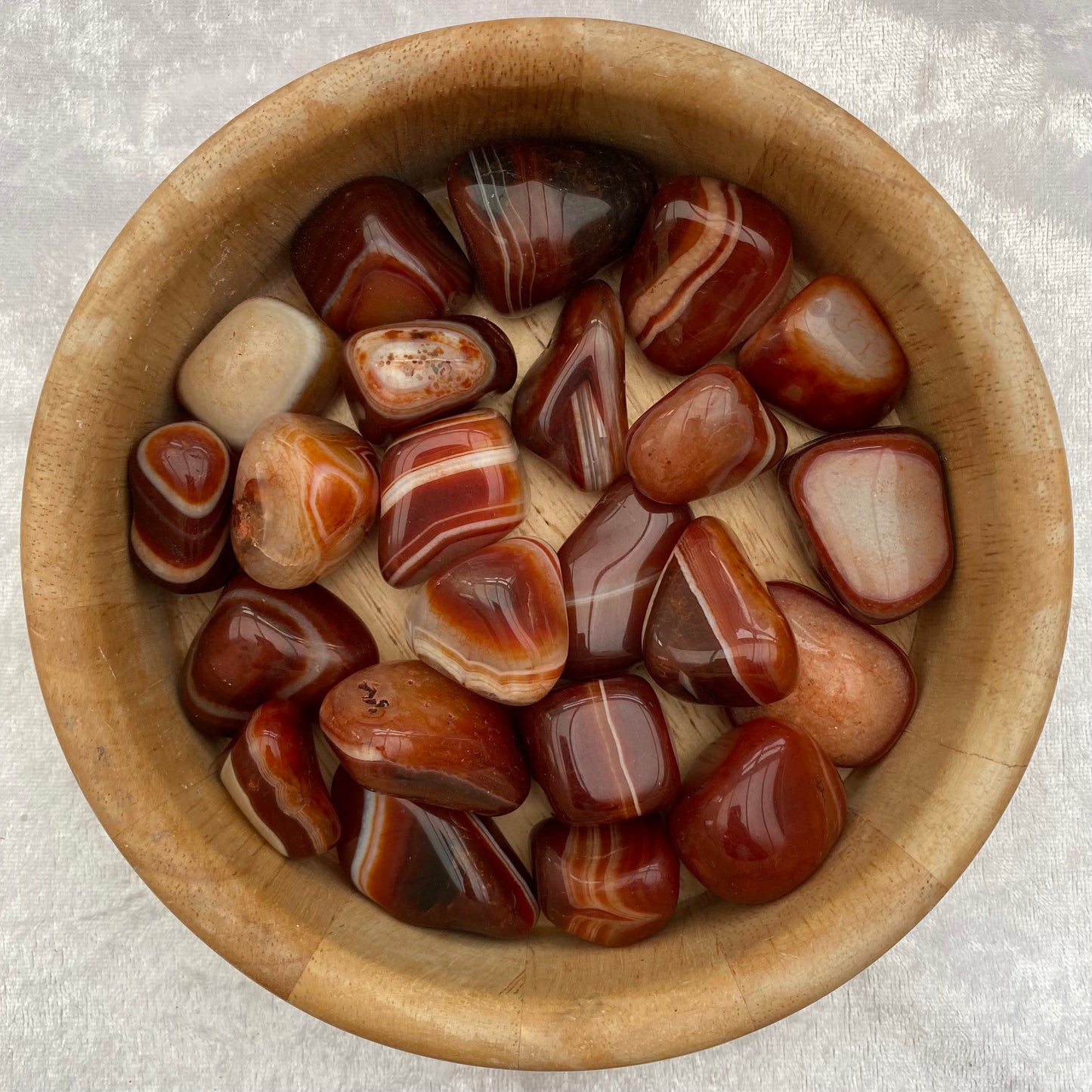 Dyed Red Agate tumblestones