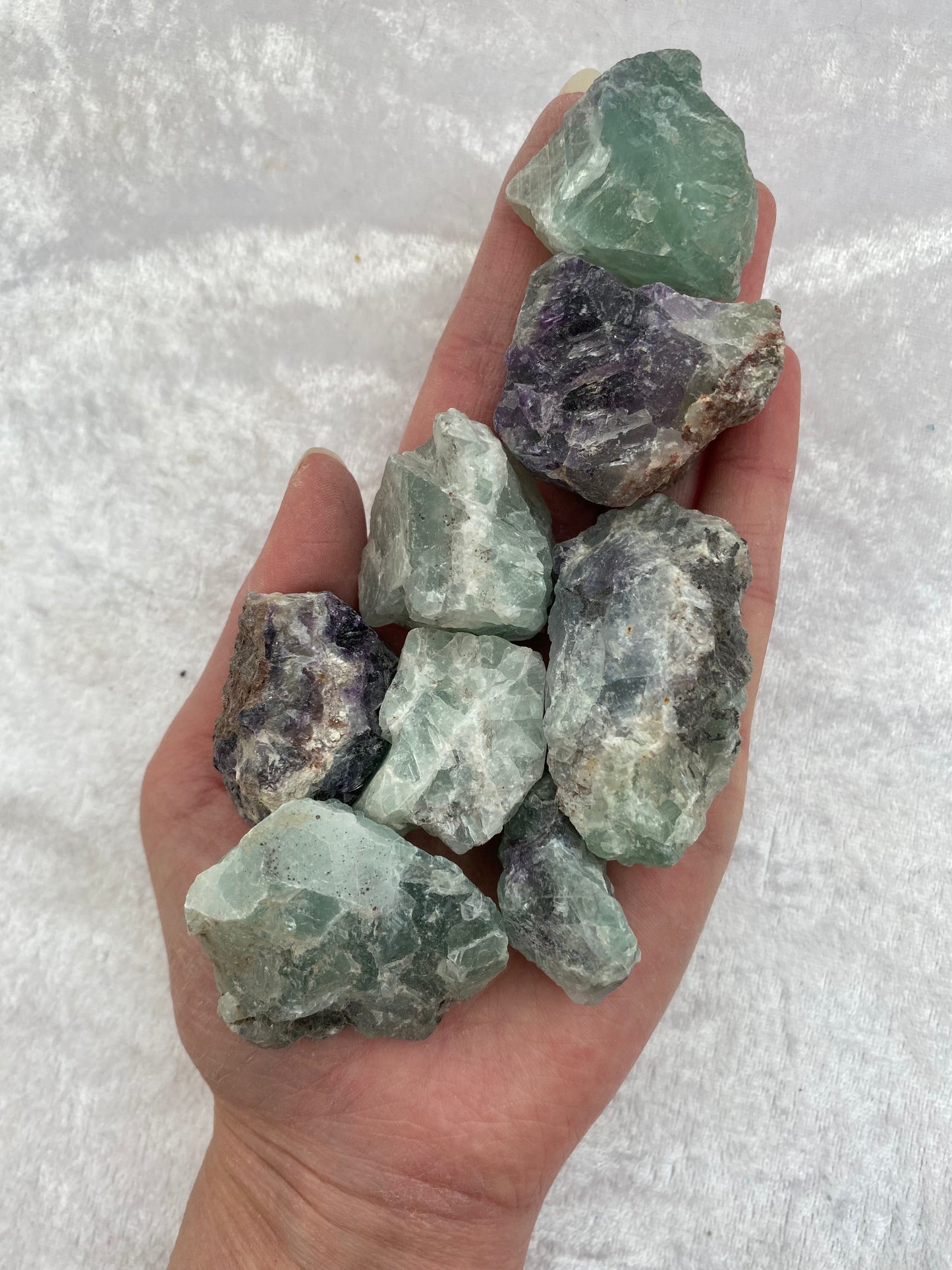 Rough Rainbow Fluorite chunks
