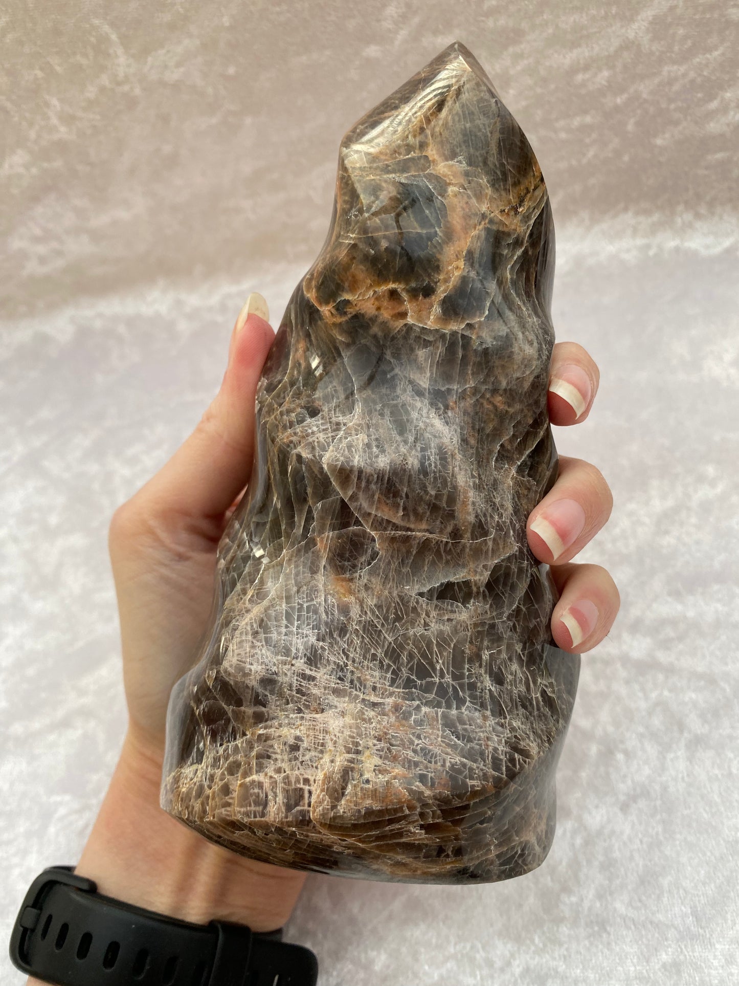 Extra Large Black Moonstone Flame