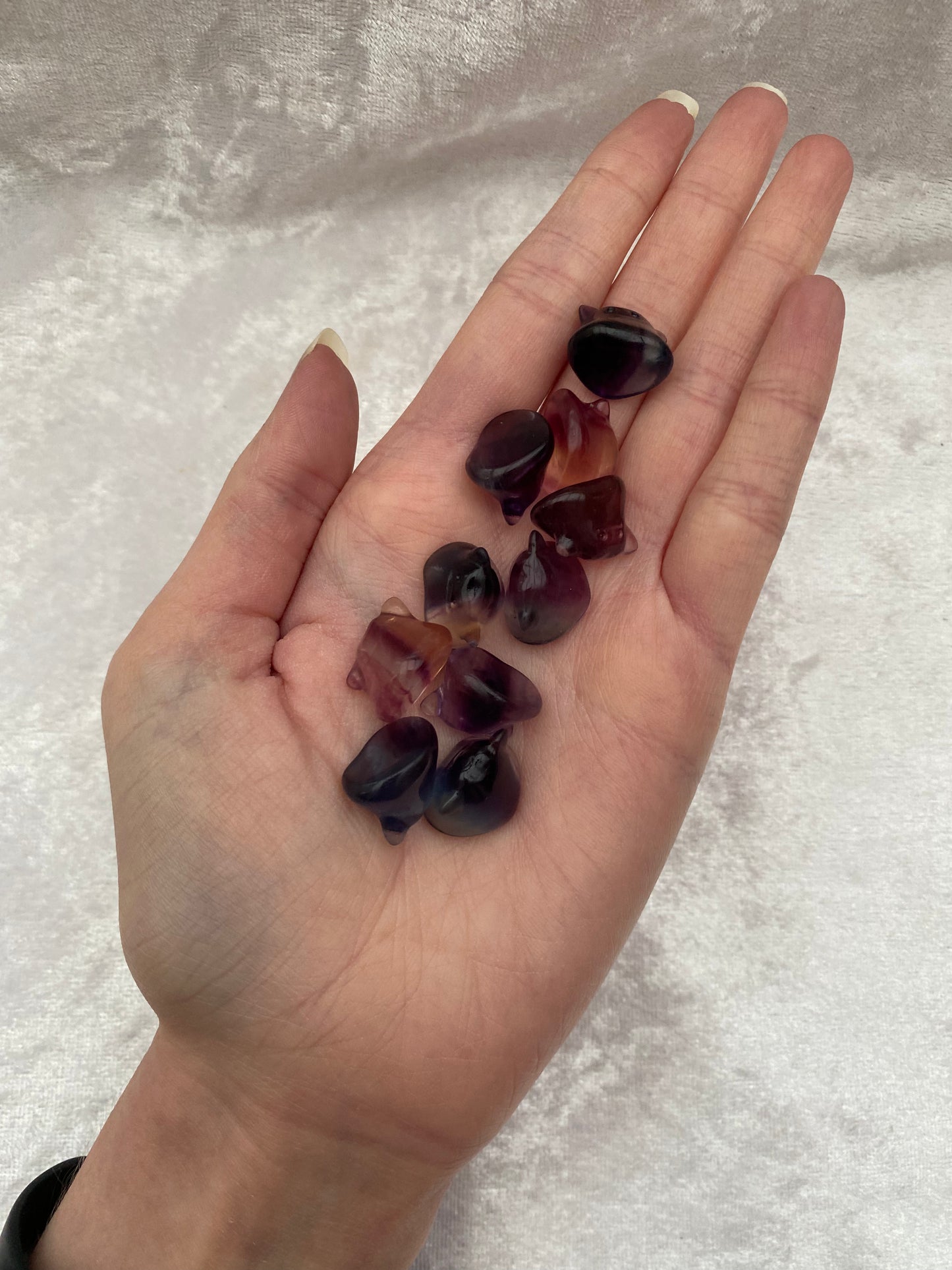 Mini Rainbow Fluorite Pokémon Ditto carvings