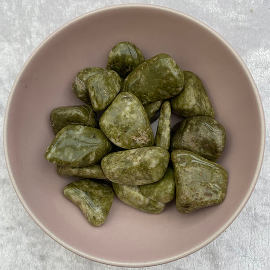 Snowflake Epidote tumblestones