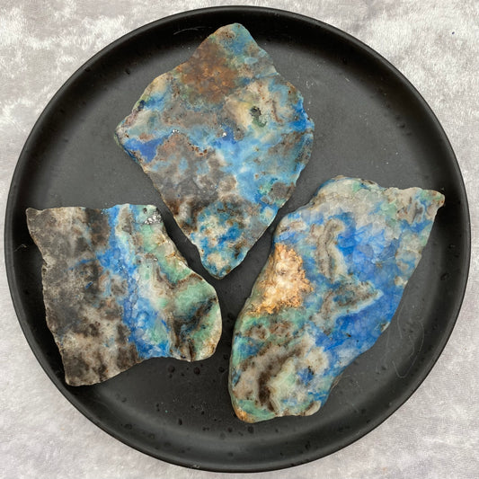 Azurite and Chrysocolla slices