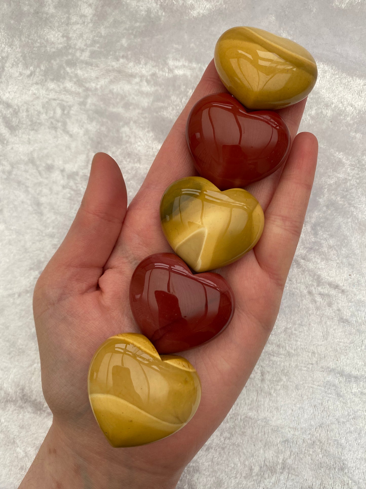 Mookaite hearts