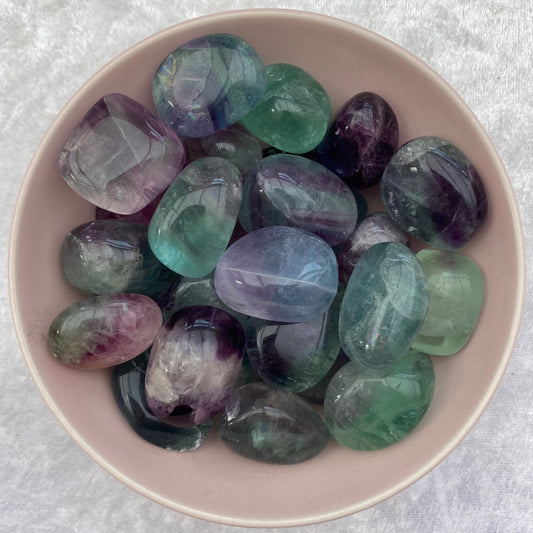Rainbow Fluorite tumblestones