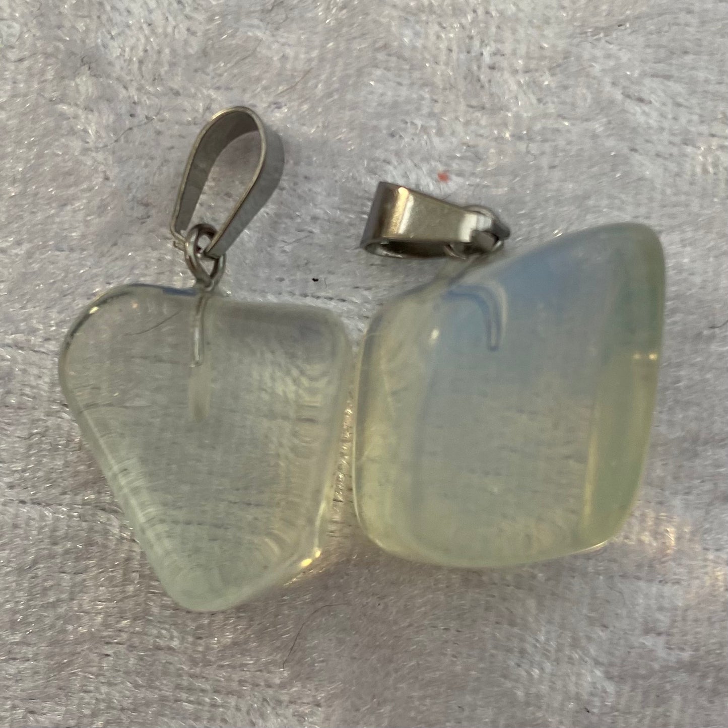 Opalite tumblestone pendants