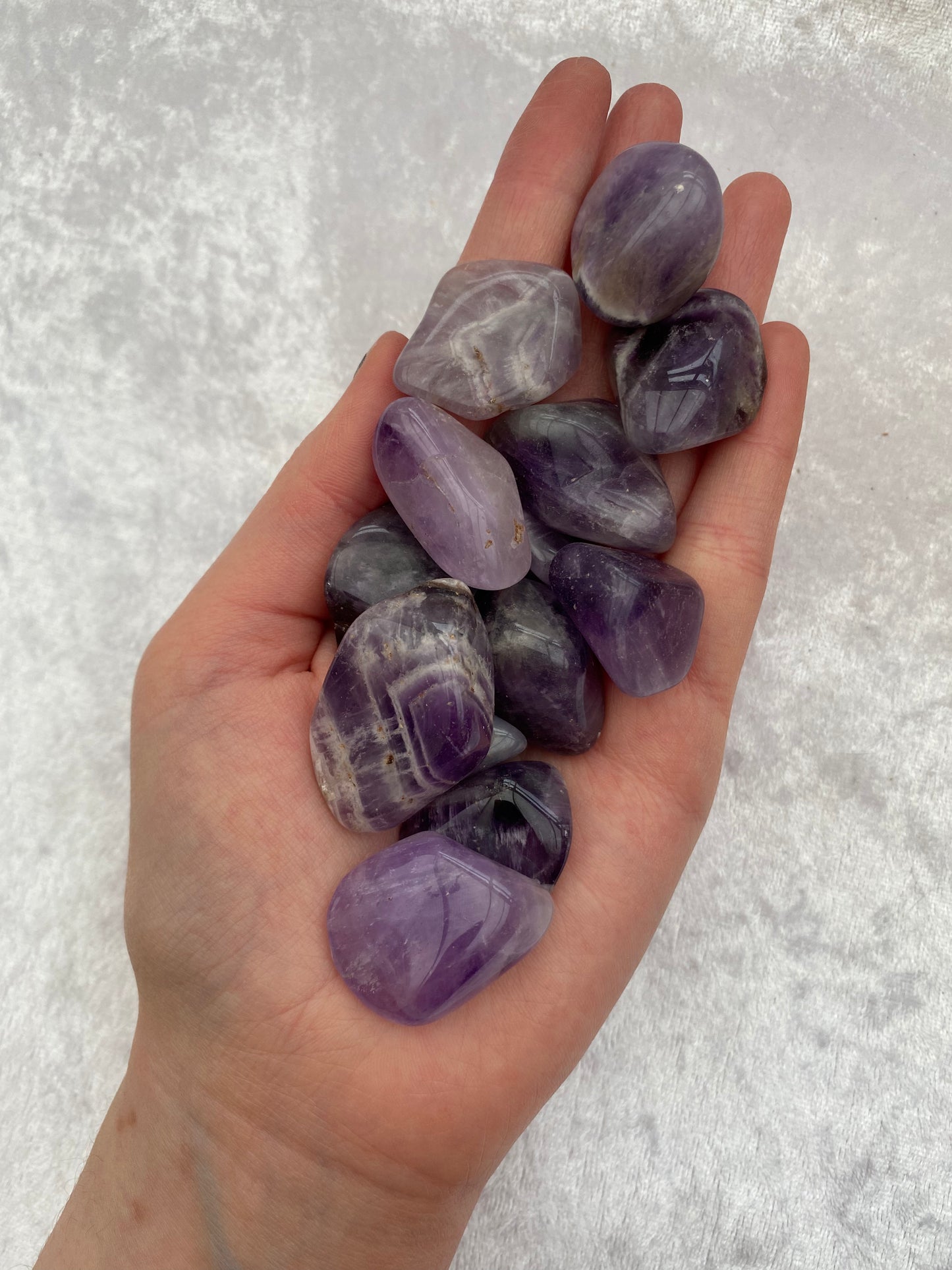 Banded Amethyst tumblestones