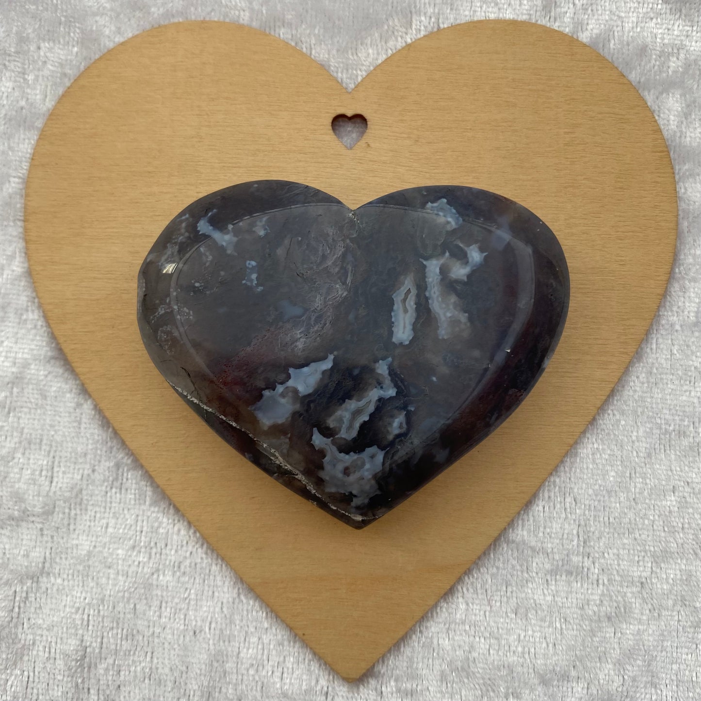 Purple Agate heart