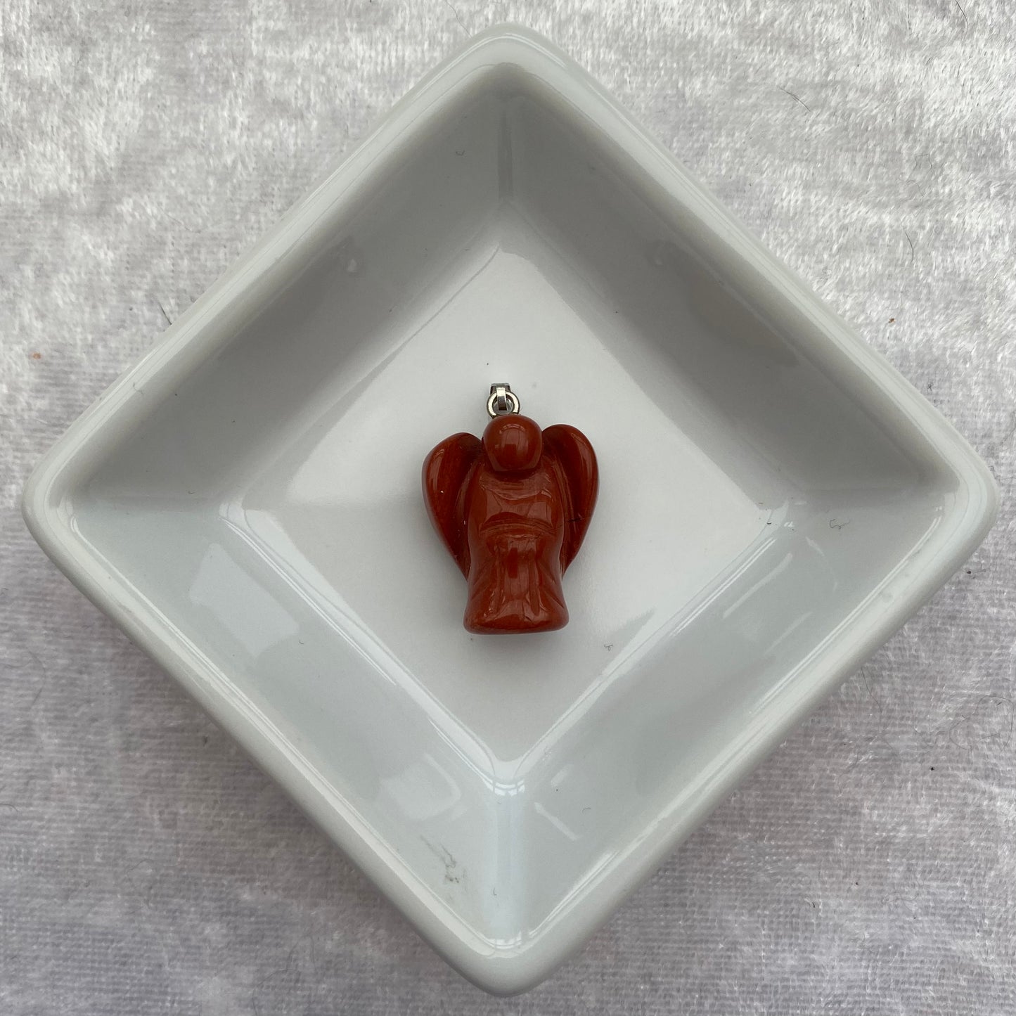 Mini Red Jasper Angel pendant