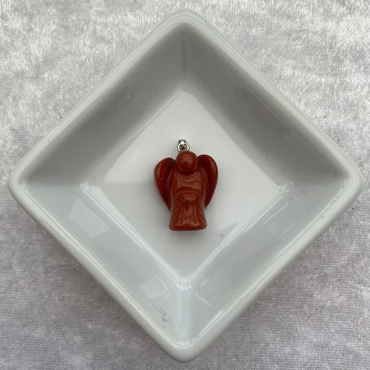 Mini Red Jasper Angel pendant