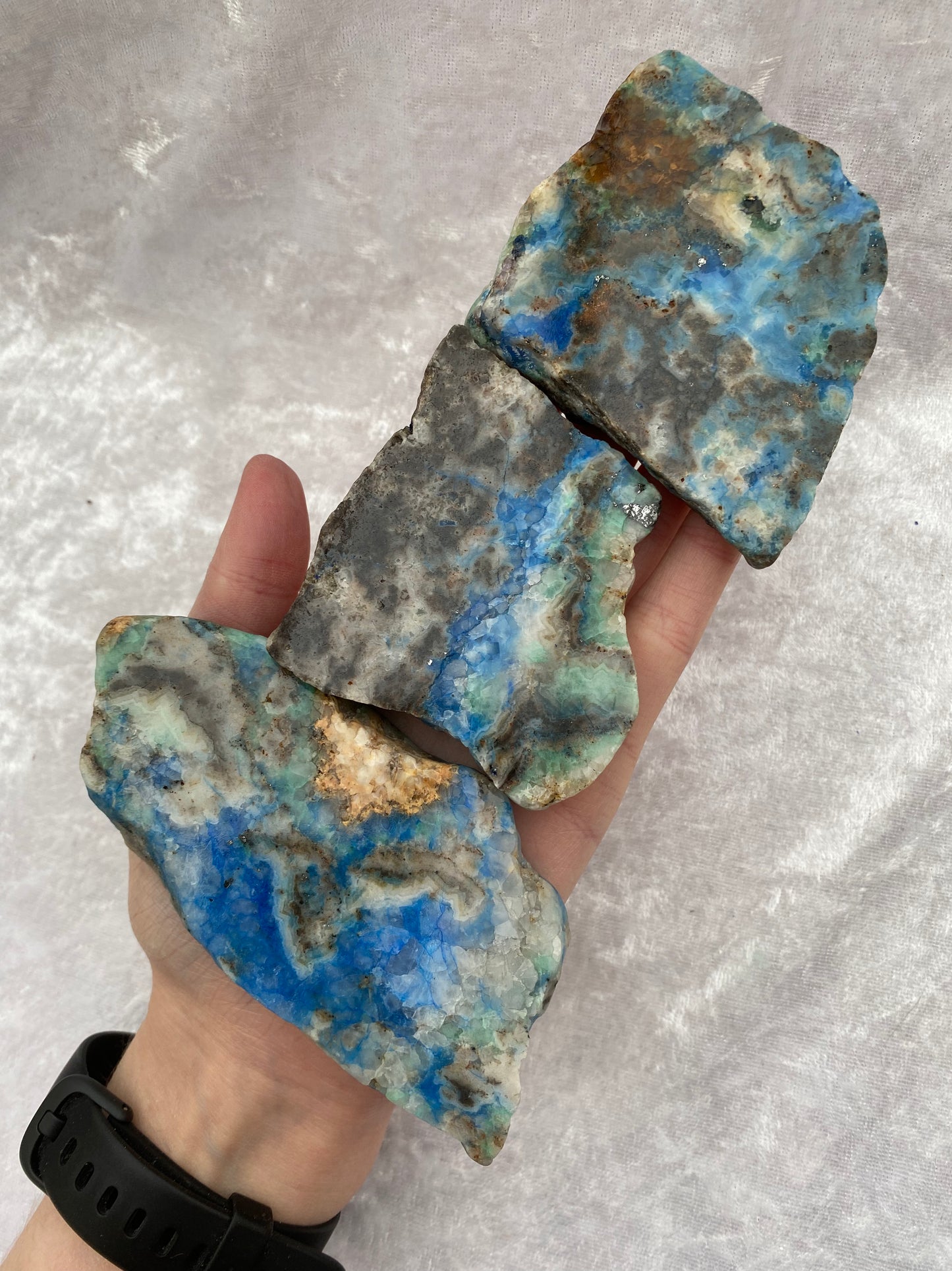 Azurite and Chrysocolla slices