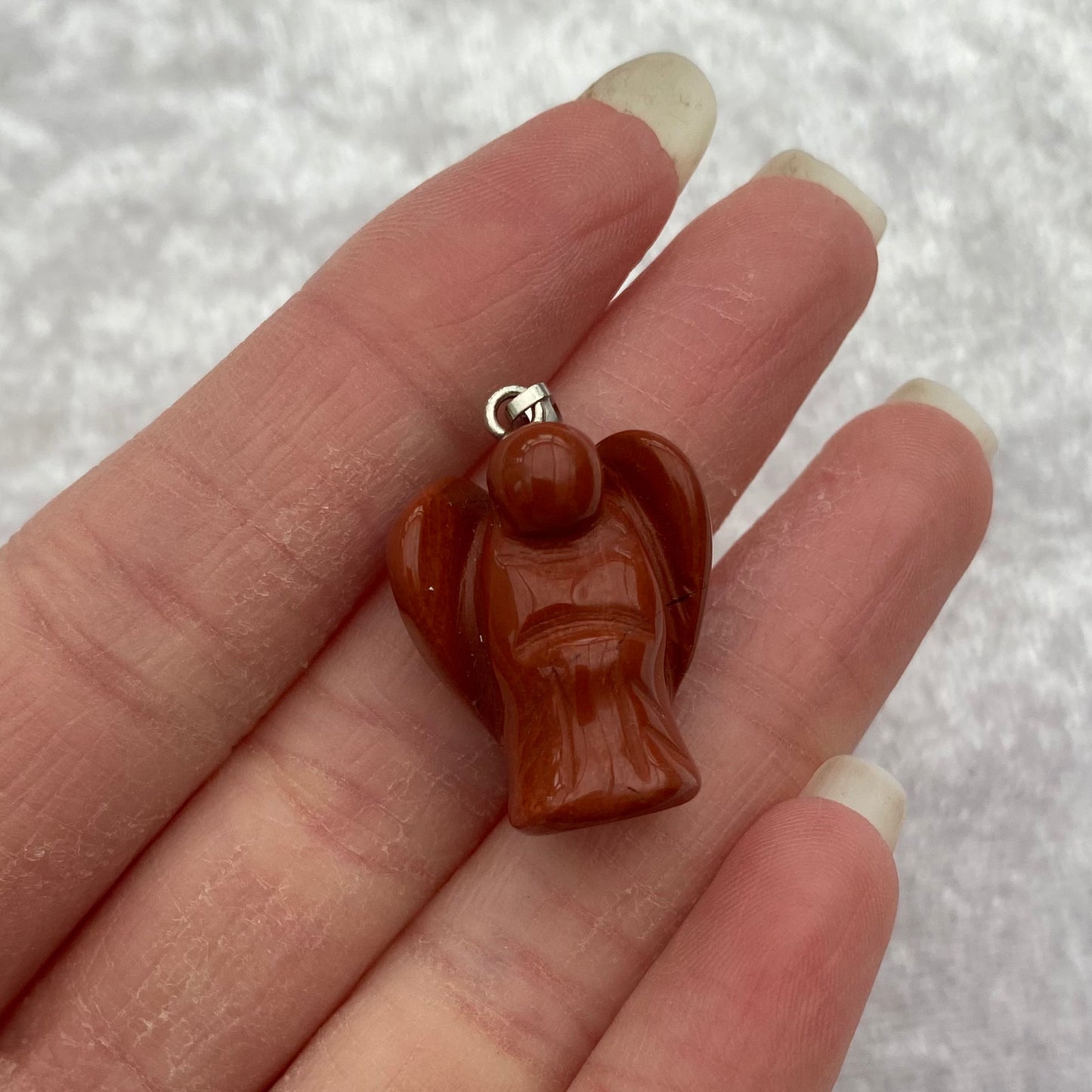 Mini Red Jasper Angel pendant