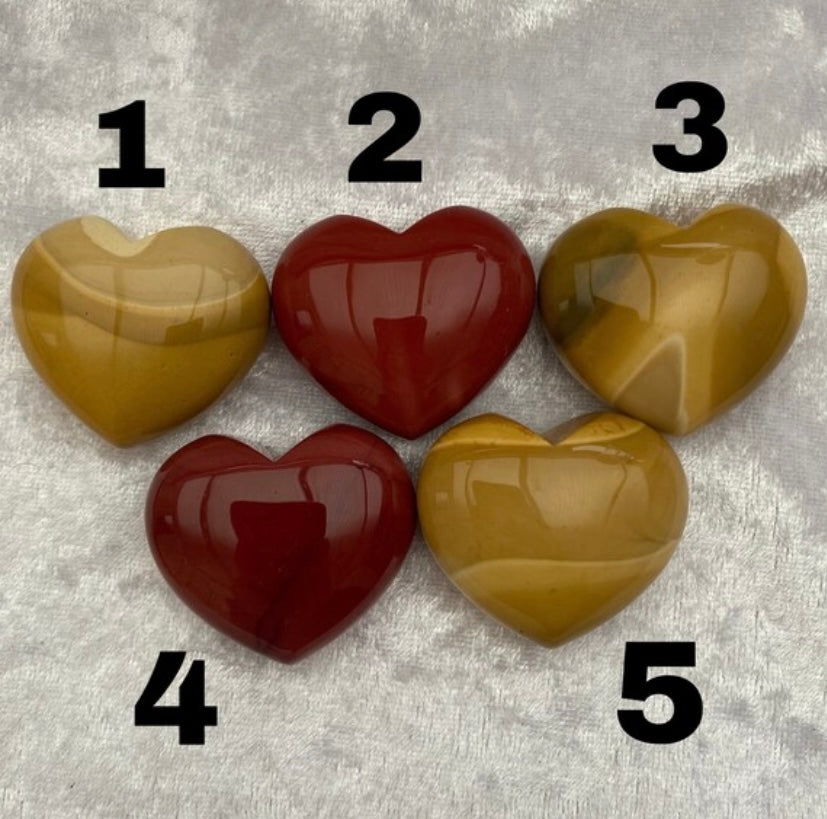 Mookaite hearts