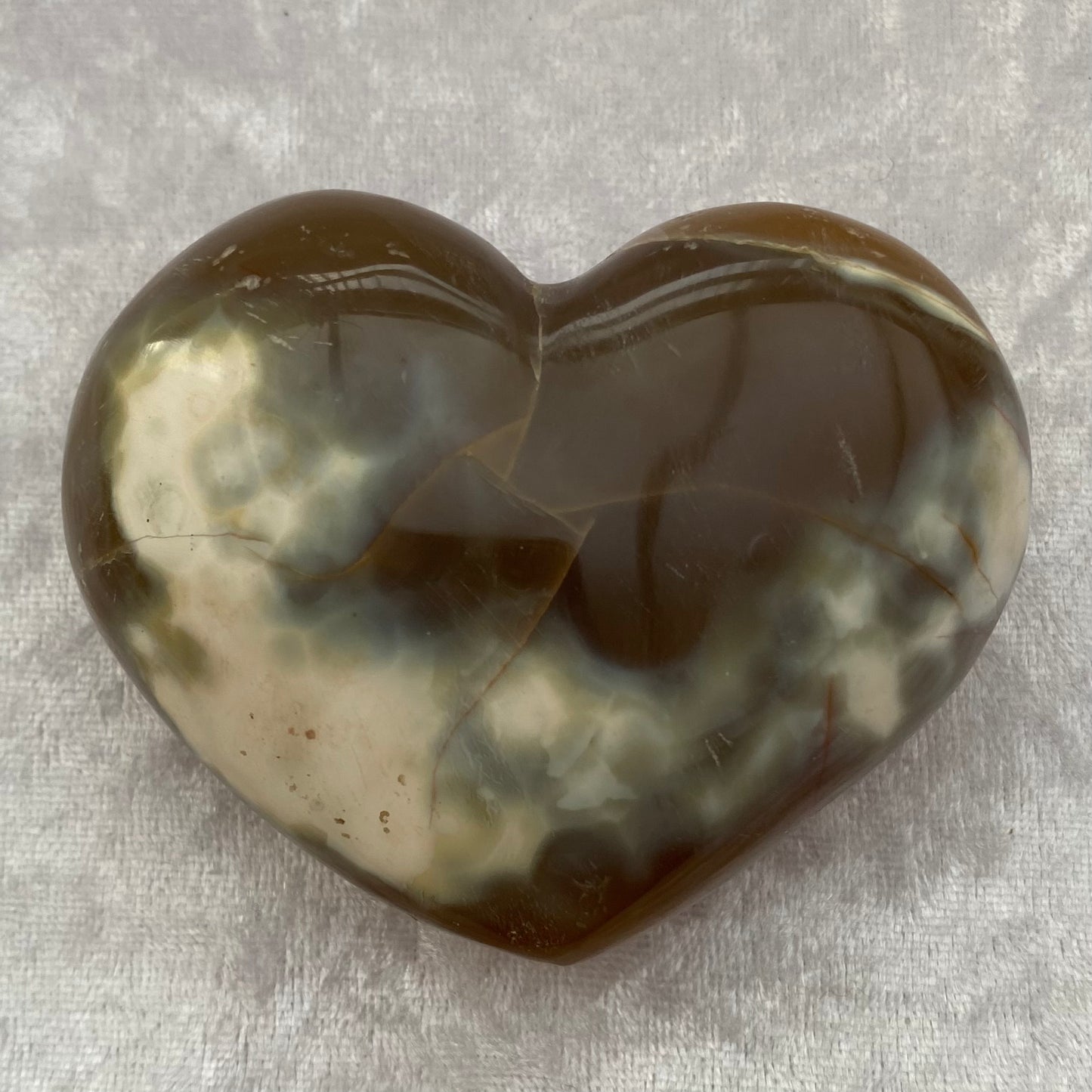 Large Orca Agate heart