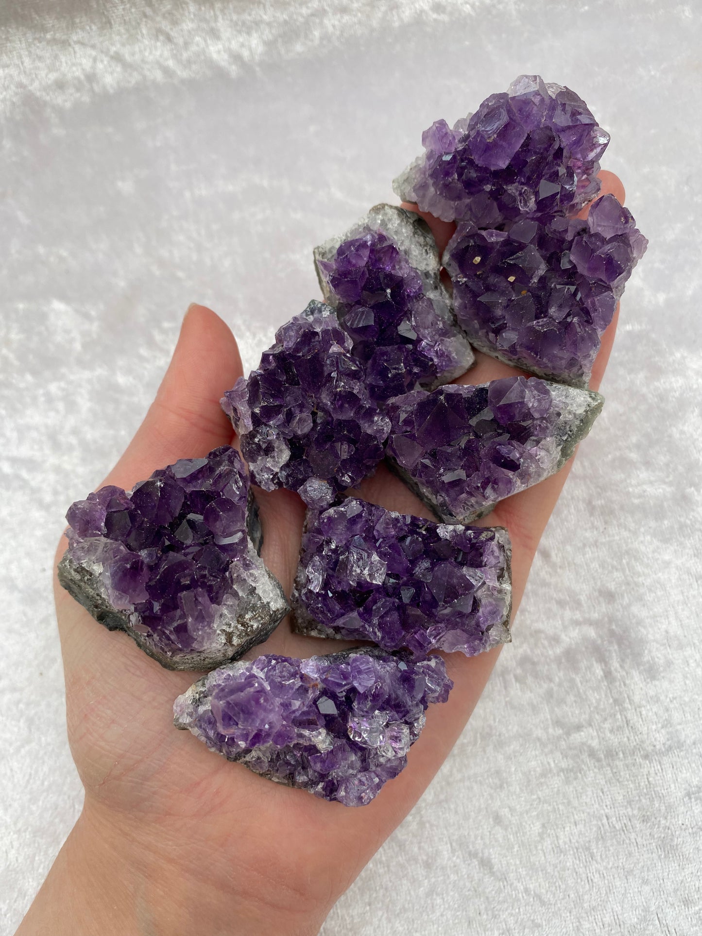 Mini Uruguayan Amethyst clusters