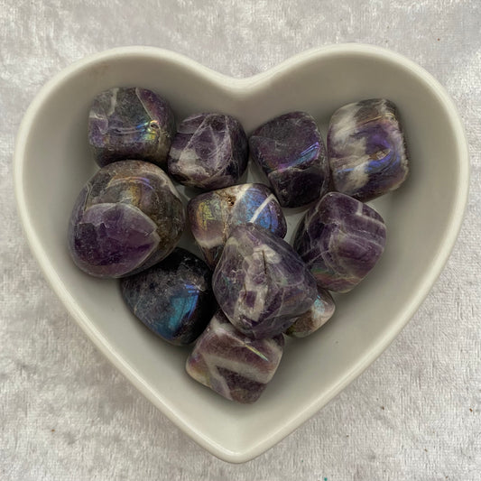 Amethyst Aura tumblestones