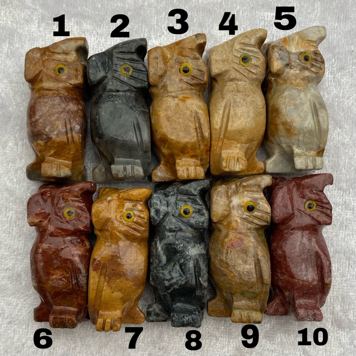 Soapstone owls