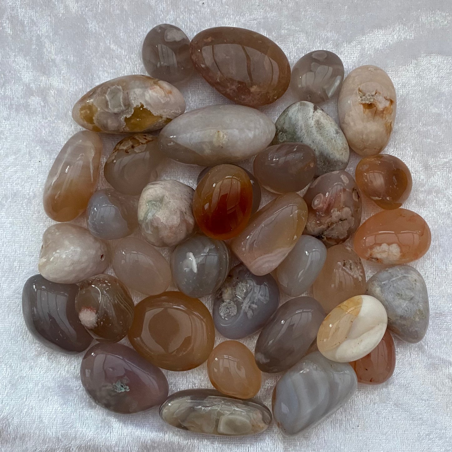 Blossom Agate tumblestones