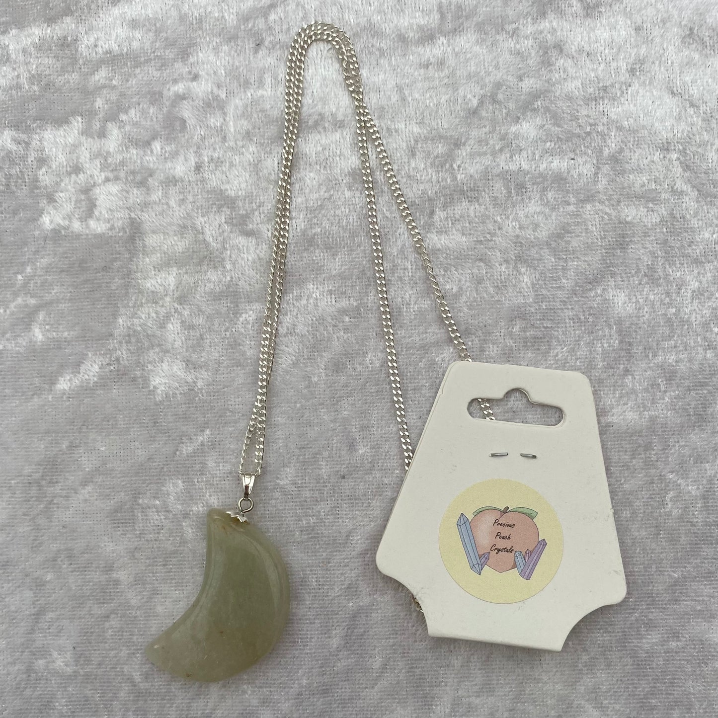 Green Aventurine moon necklace