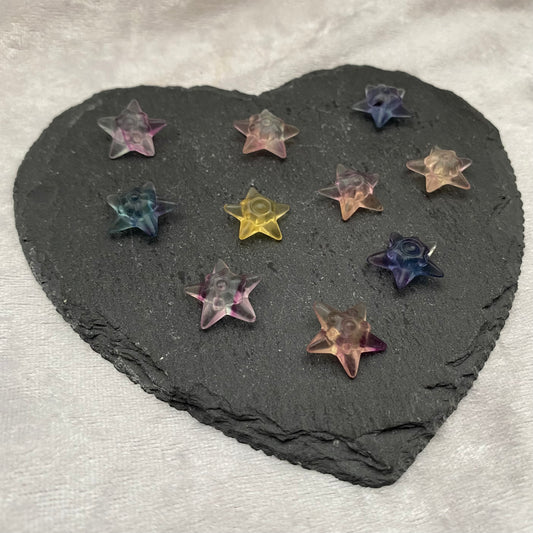 Mini Rainbow Fluorite Pokémon Starmie carvings