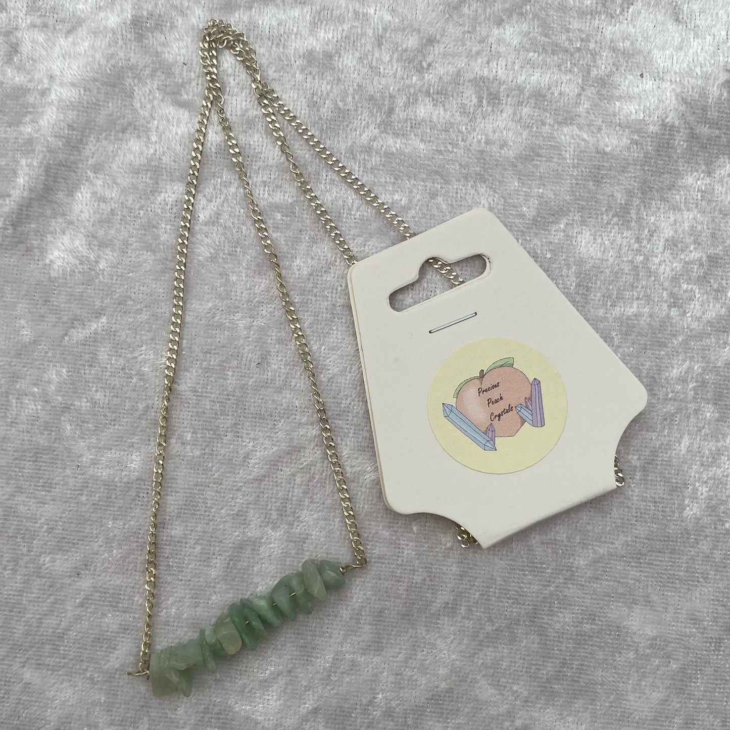 Green Aventurine chipstone chain necklace