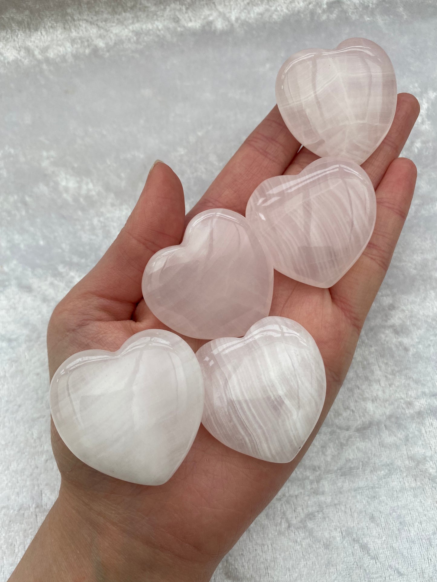 Pink Calcite Hearts