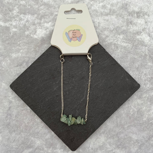 Green Aventurine chipstone chain bracelet