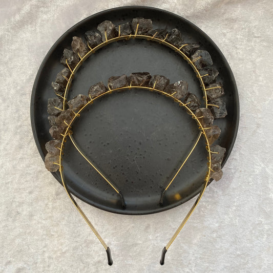 Rough Smoky Quartz headbands