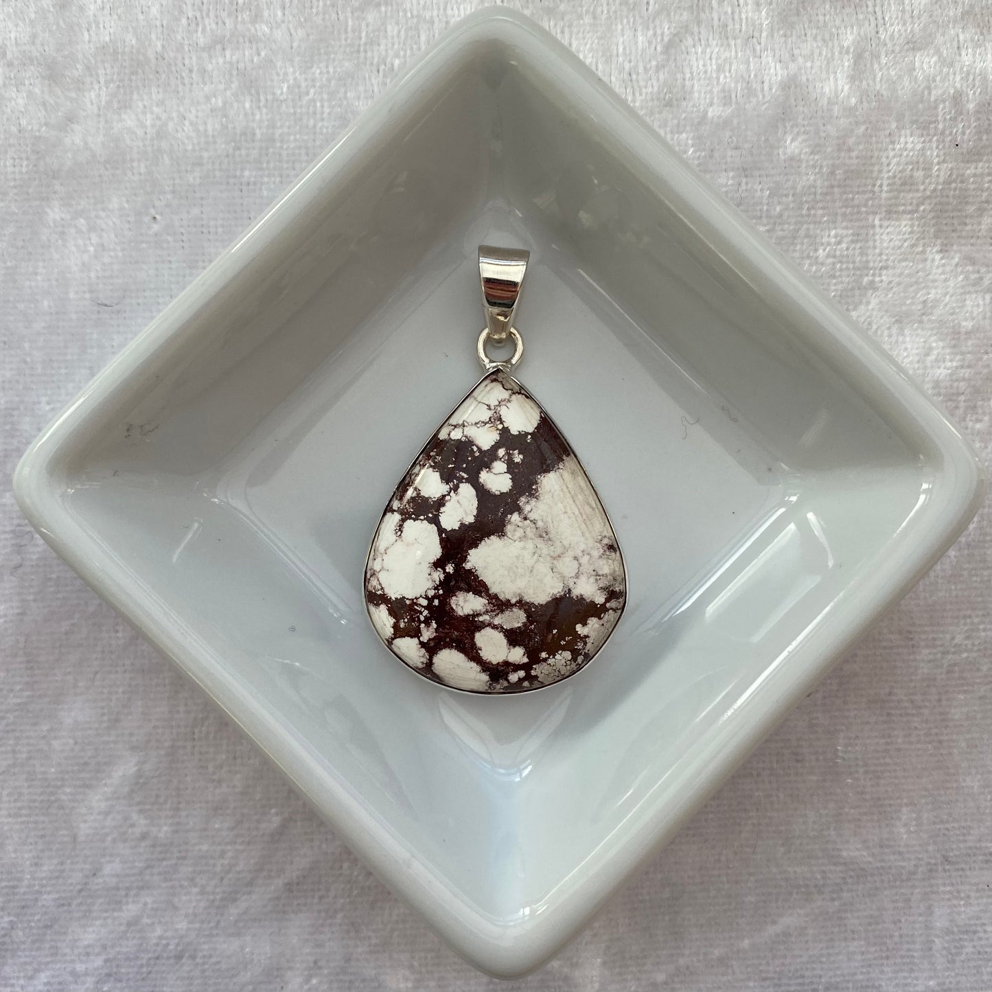 White Wild Horse Turquoise pendant