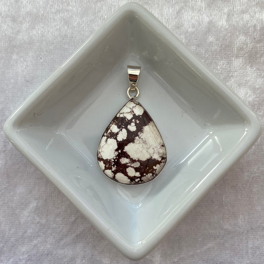 White Wild Horse Turquoise pendant