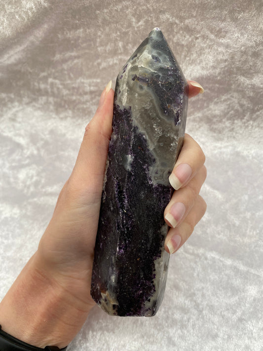 Large Purple Sphalerite Tower