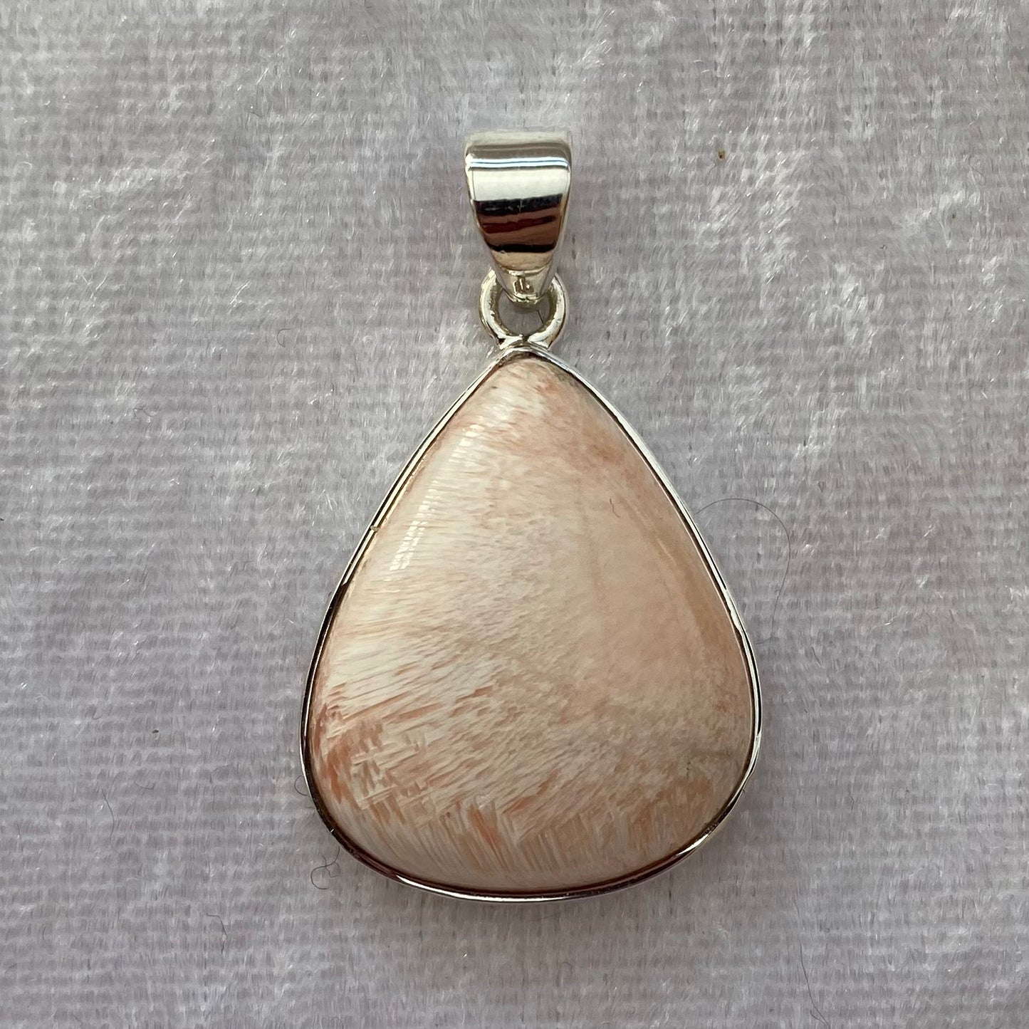 Peach Scolecite pendant