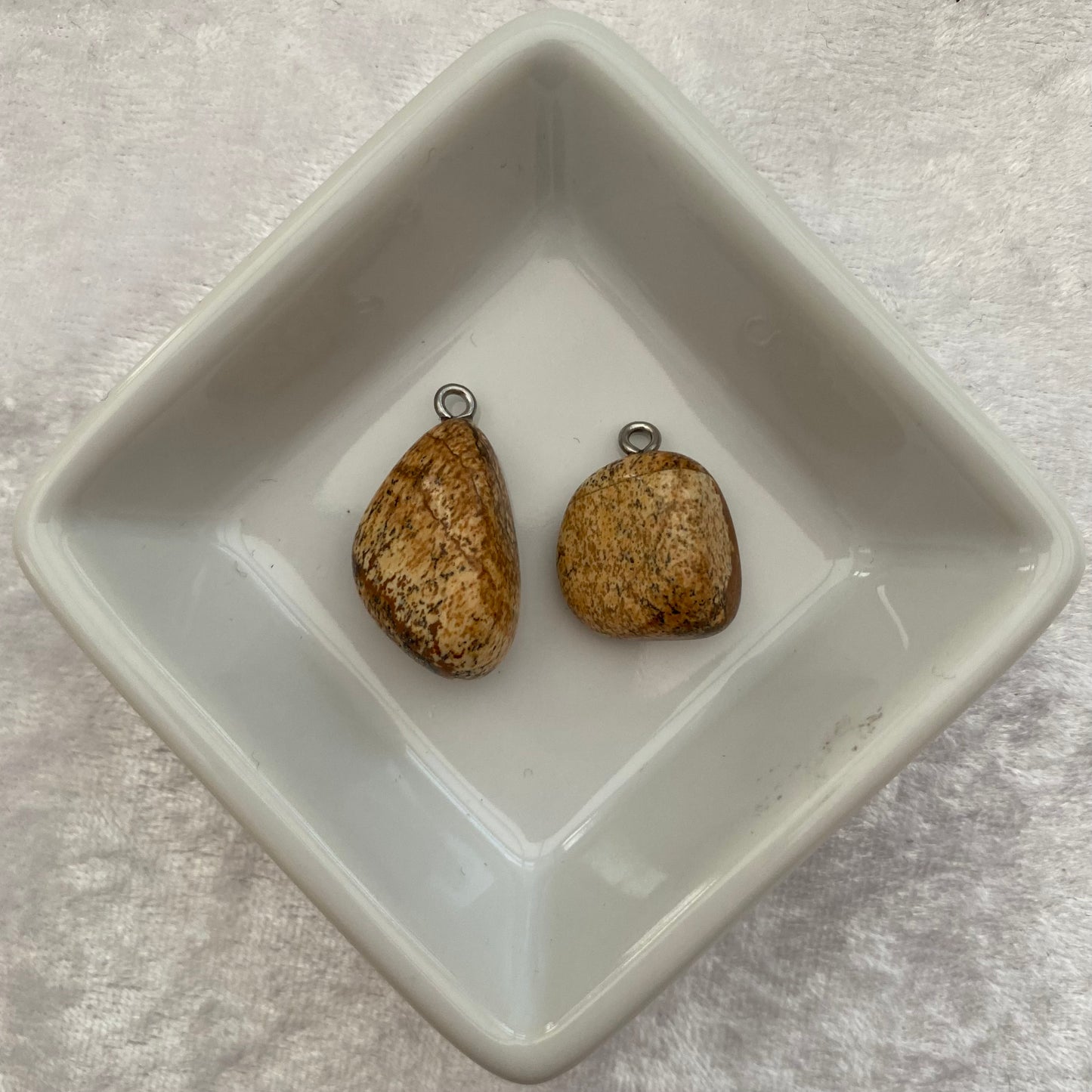 Picture Jasper tumblestone pendants