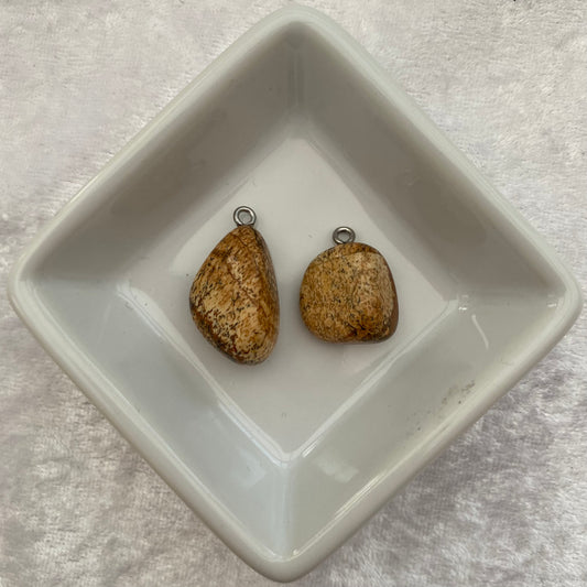 Picture Jasper tumblestone pendants
