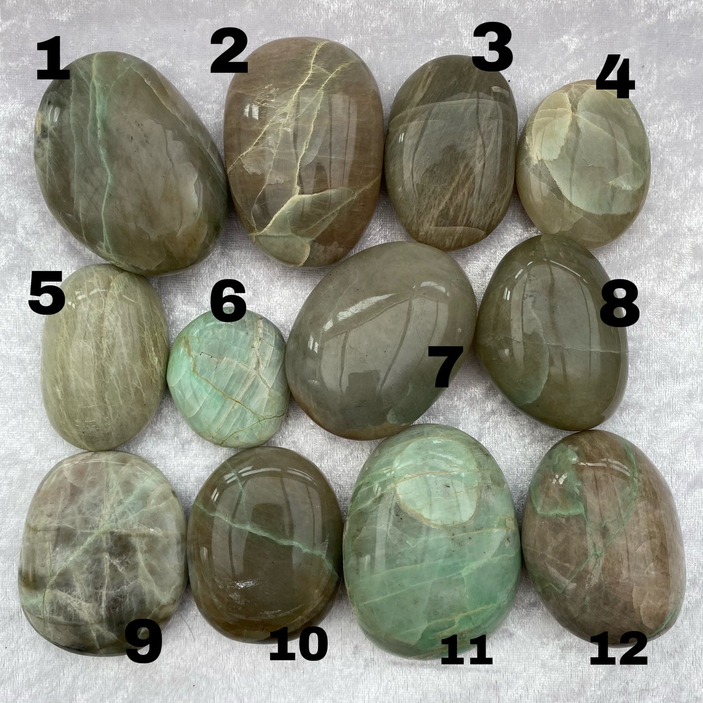 Green Moonstone palmstones