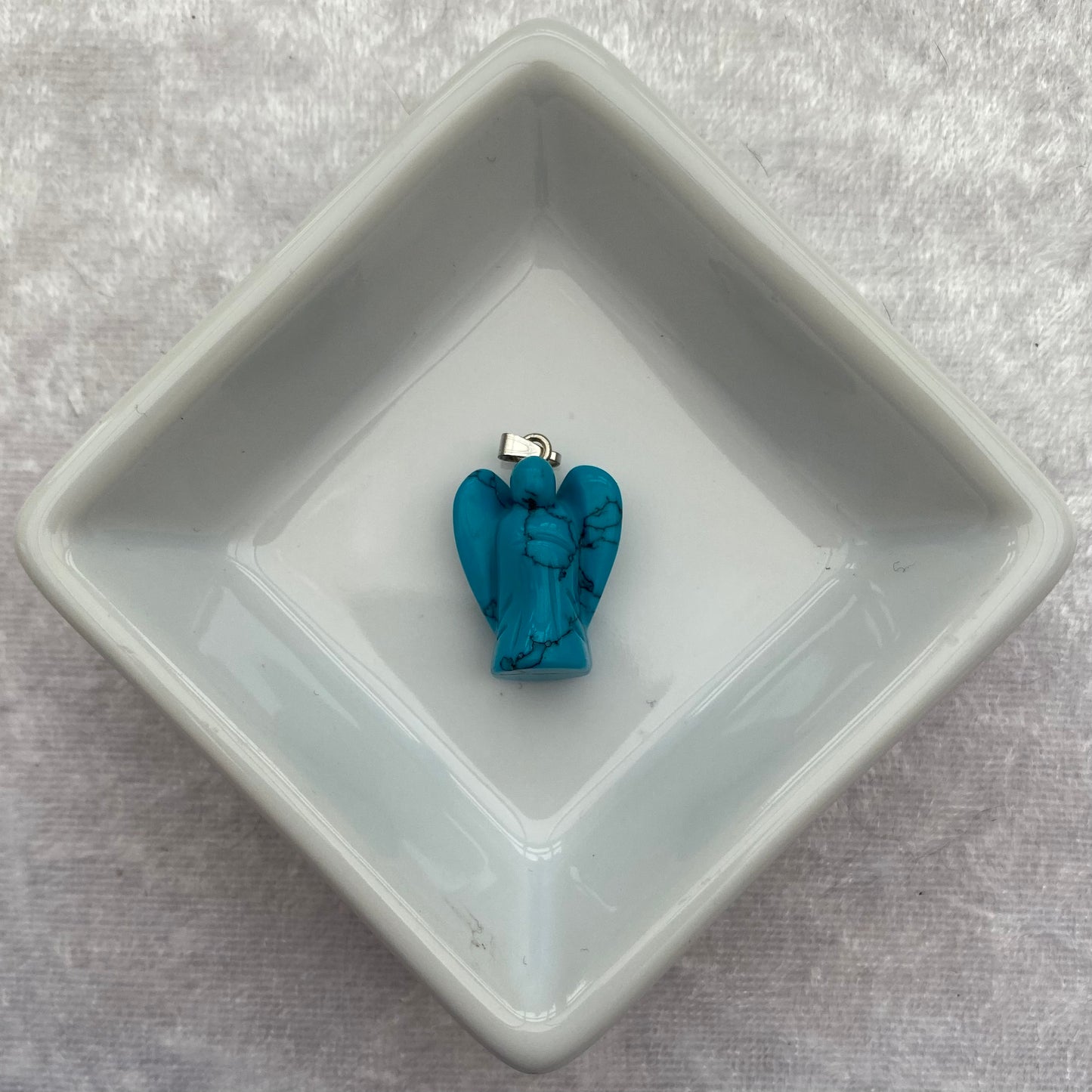 Mini Blue Howlite Angel pendant