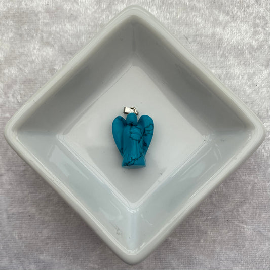 Mini Blue Howlite Angel pendant