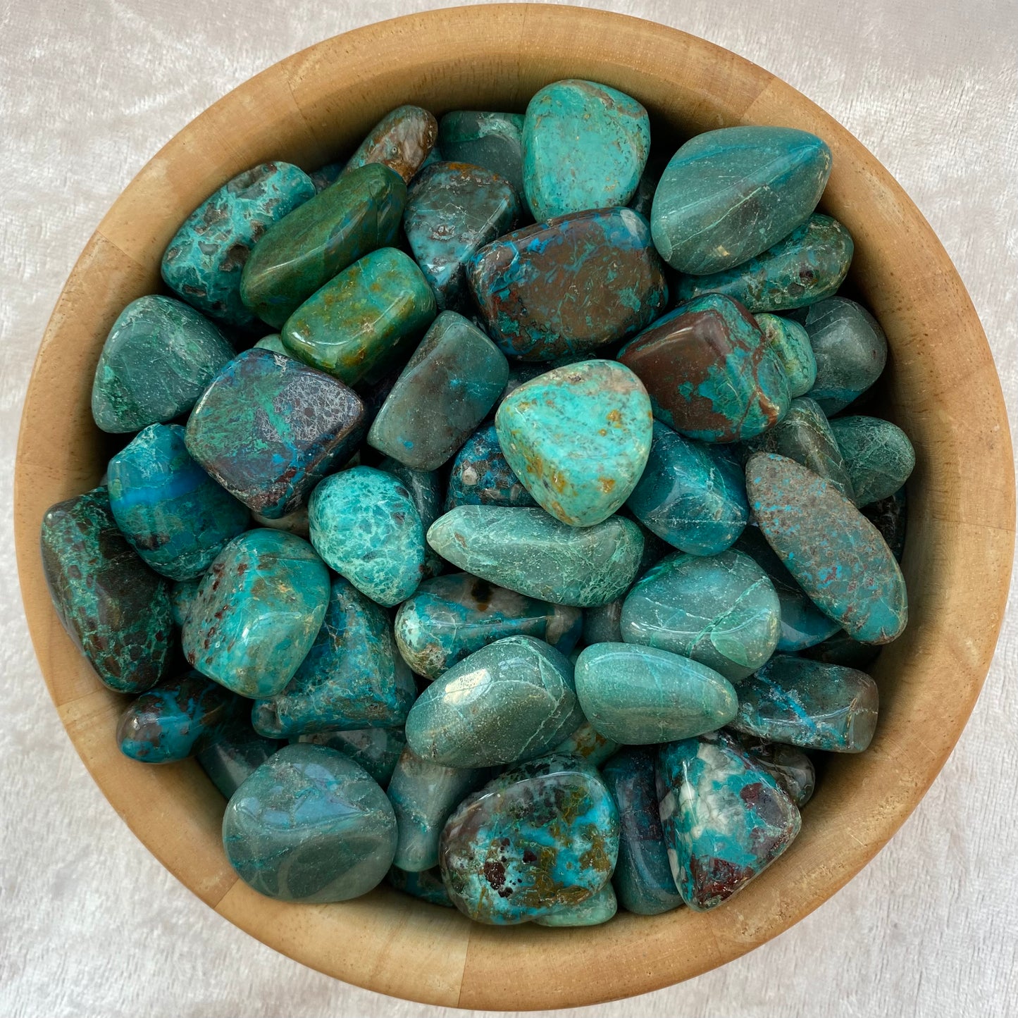 Chrysocolla tumblestones