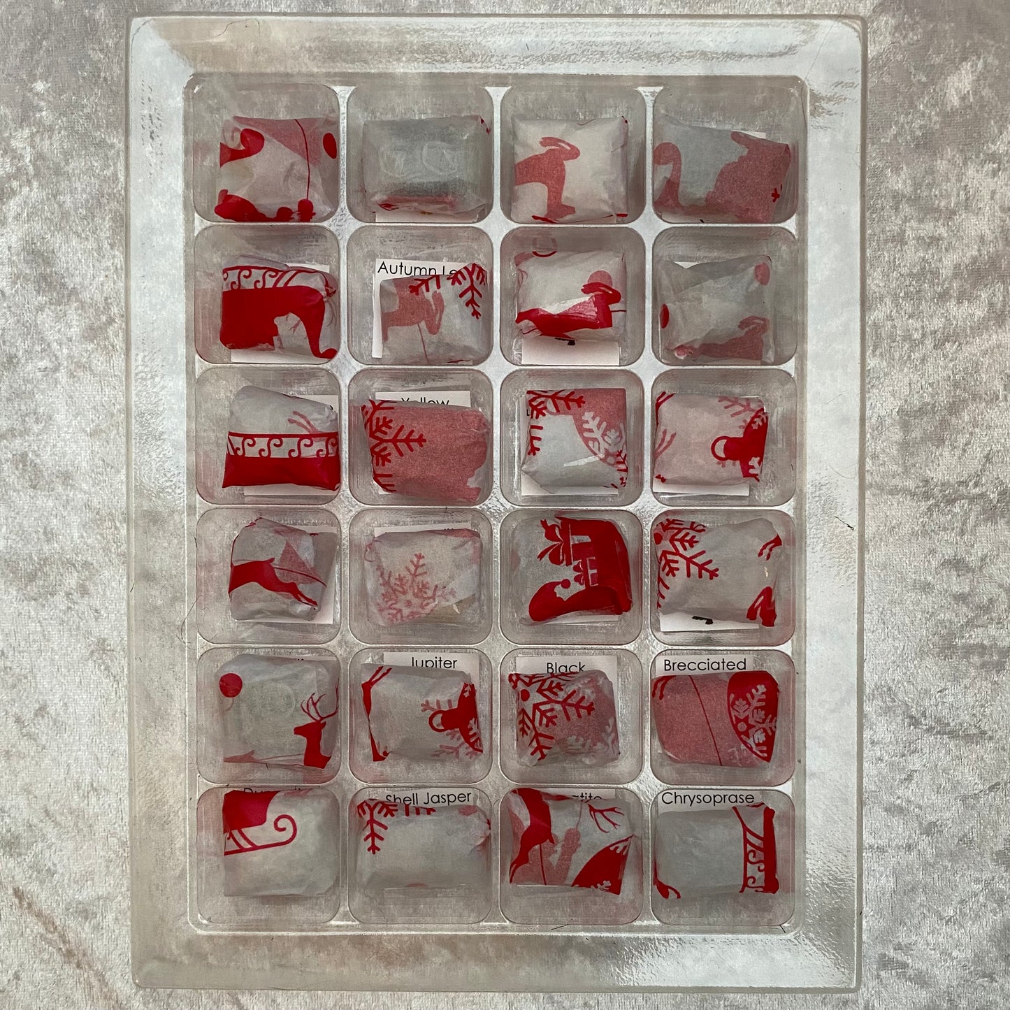 Crystal tumblestone advent calendar
