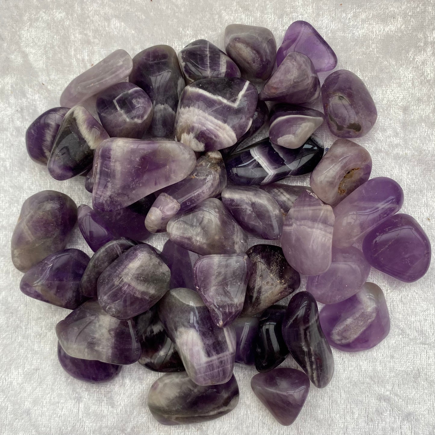 Banded Amethyst tumblestones