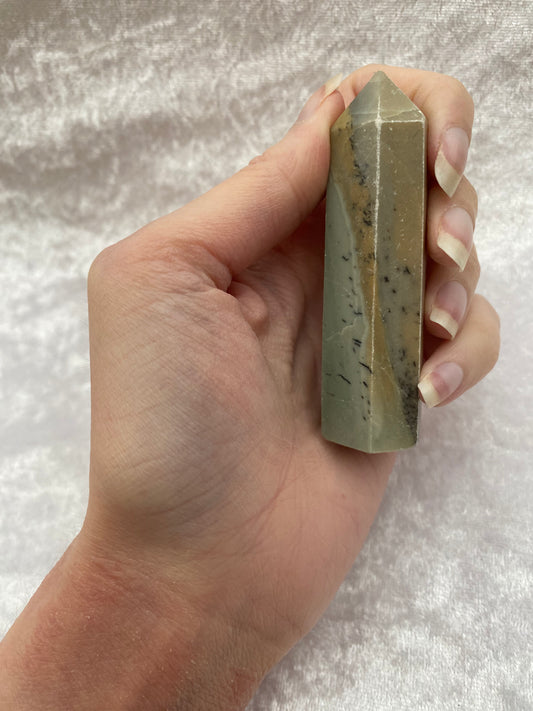 Grey Rhodonite Tower