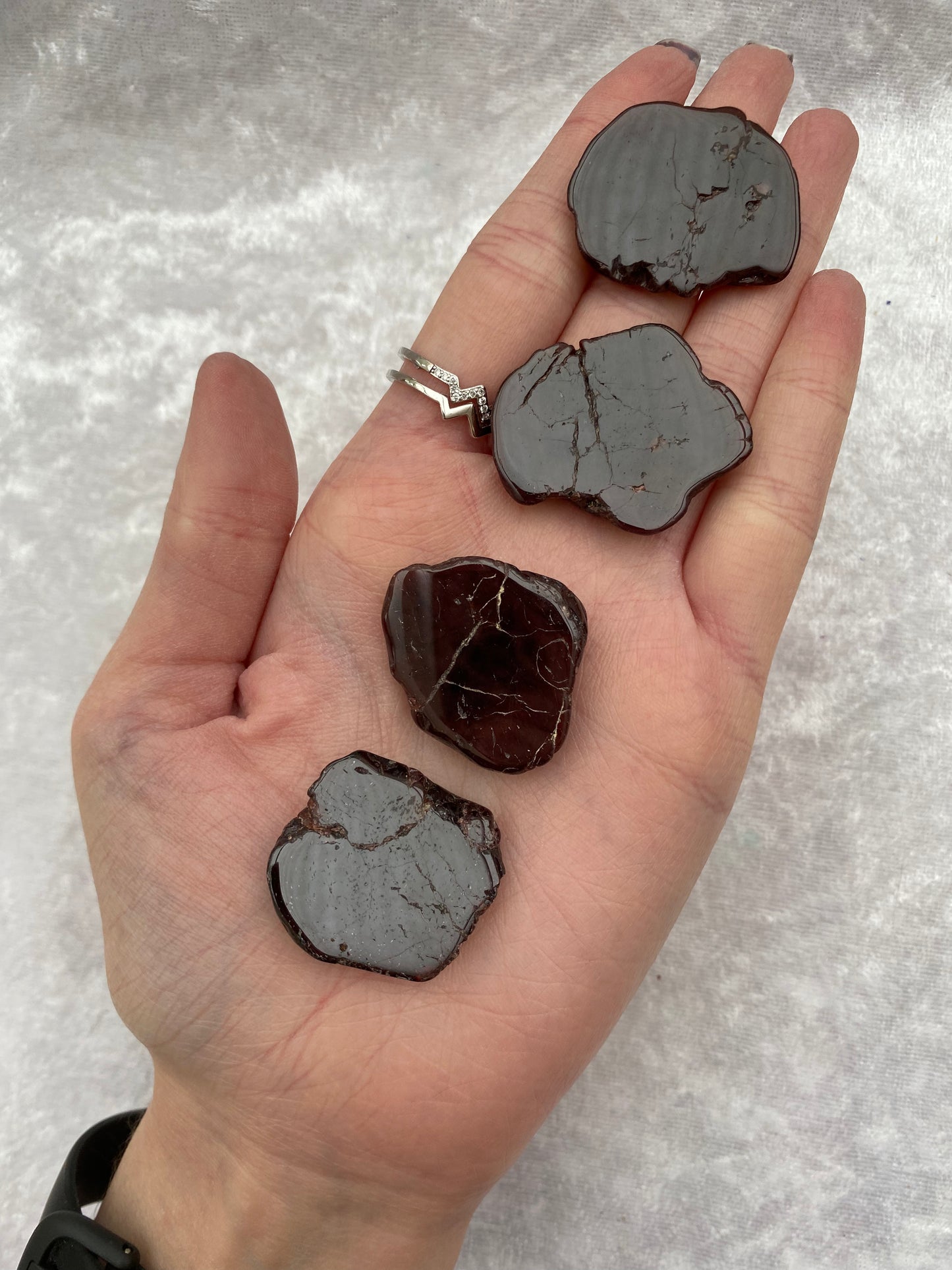 Mini polished Garnet slices