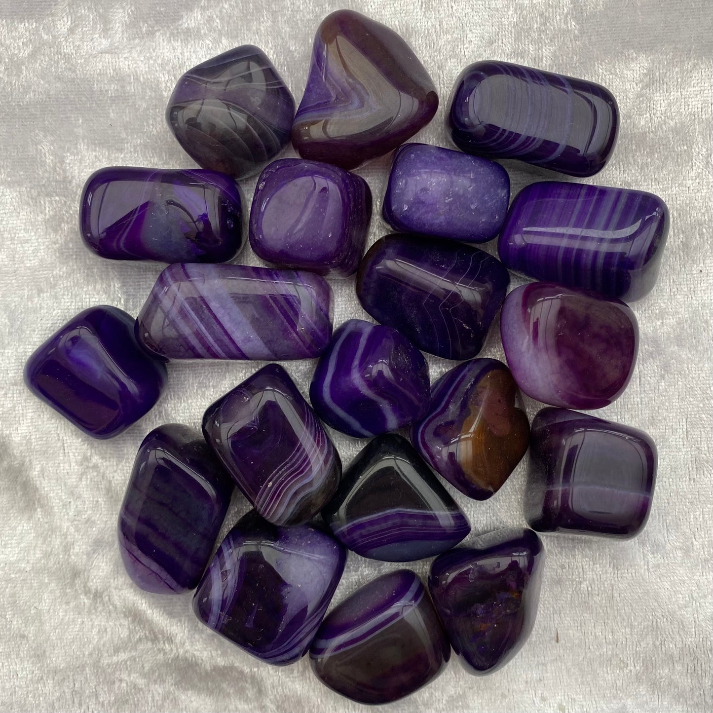 Dyed Purple Agate tumblestones