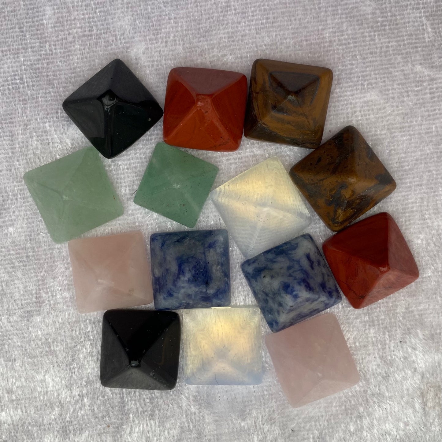Mini crystal pyramids