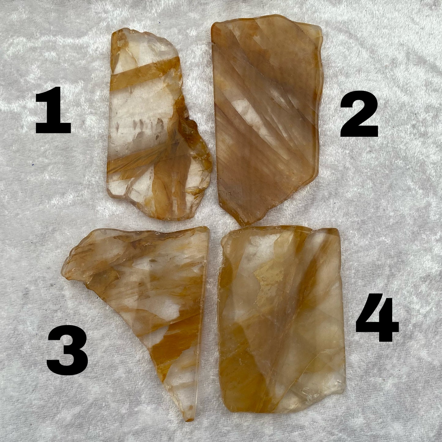 Golden Healer Quartz slices