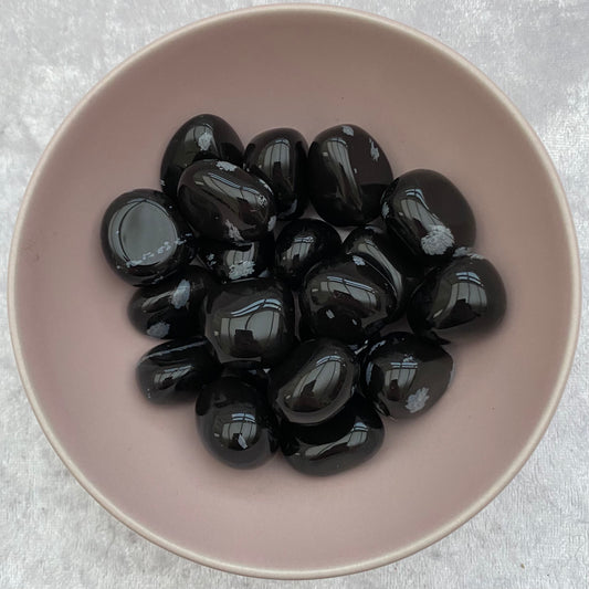 Snowflake Obsidian tumblestones