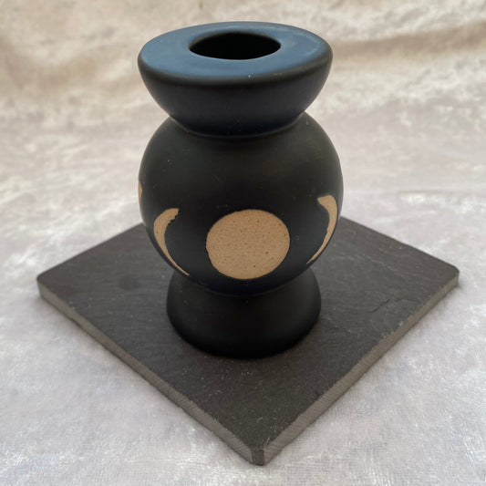 Moon phases pillar candle holder