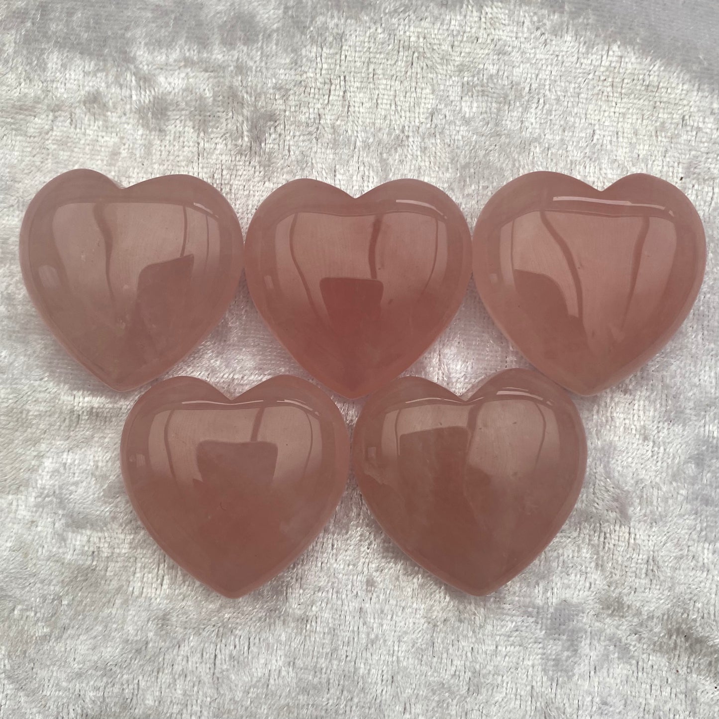 Rose Quartz hearts