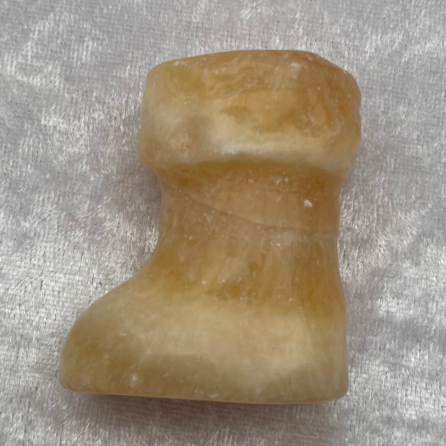 Yellow Calcite Santa Boot